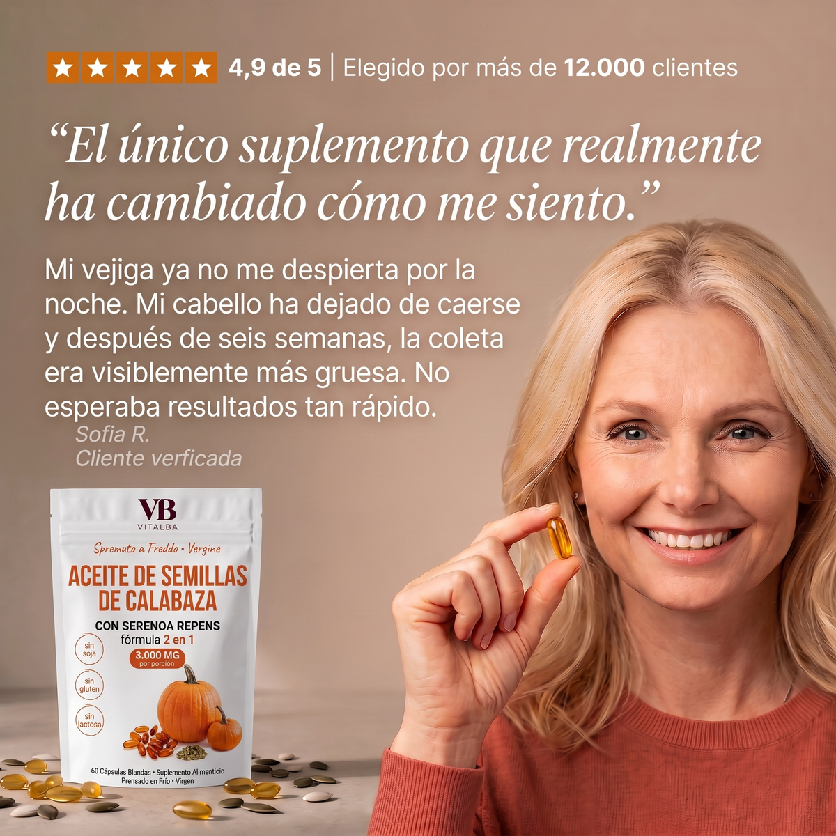 Aceite de Semillas de Calabaza Cápsulas Blandas